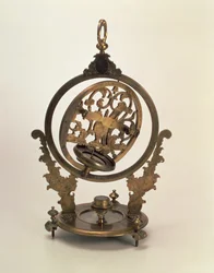 Universal Sundial with Equatorial Mounting from the Collection of Peter I by John Rowley, London