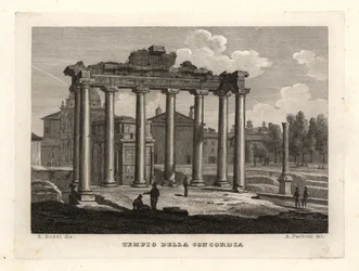 View of the Temple of Concord, Rome