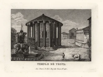 View of the Temple of Vesta, Rome