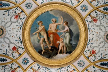 View of the Ceiling Roundel in the Little Drawing Room
