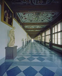 View of the First Corridor, Designed by Vasari (1511-1574) and Bernardo Buontalenti (1531-1608) 1560-80
