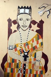 Voodoo Wall Painting on a Convent, Togoville, Togo