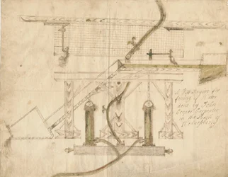 Wednesbury - A Tilt Engine: pen and ink drawing, n.d. [c. 1710]