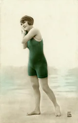 Woman in Swimsuit, c. early 1900s