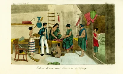 Women Playing Congkak in a Timorese House in Kupang