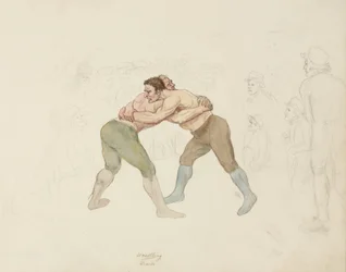 Wrestling Match, Northumberland, c. 1805-1820
