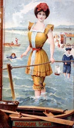 Young Woman Wearing a Bath Suit in Boulogne-sur-Mer
