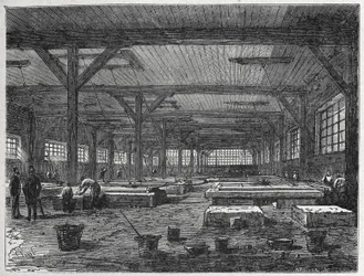 Glass factory: manufacturing a mirror