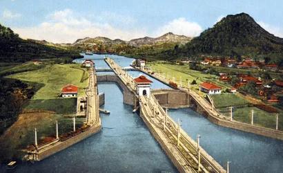 The Lock of Pedro Miguel in the Panama Canal