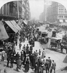 A street scene in Chicago, Illinois, USA