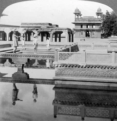 Court of the Mogul Emperors palace, Fatehpur Sikri, India, 1904