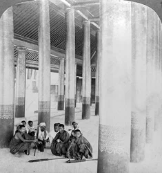 Inside the Audience Hall, Mandalay Palace, Burma, c1900s