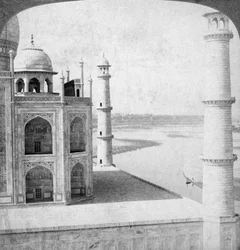Looking North-West from the Taj Mahal up the Jumna River to Agra, India, 1903