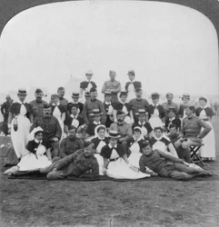 Medical Staff and Nurses of General Hospital No. 9, Bloemfontein, South Africa, Boer War, 1901