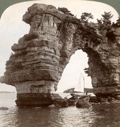 Rock arch in Matsushima Bay, south-east Japan