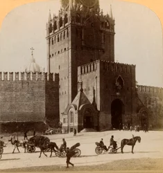 Spaski Voroto, Sacred Gate of the Kremlin, Moscow, Russia, 1898
