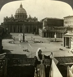 St Peters Square and Basilica and the Vatican, Rome, Italy