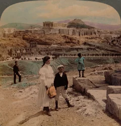 The Acropolis of Athens, Lycabettus and Royal Palace, from Philopappos Monument, 1907