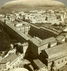 Vatican Palace from the dome of St. Peter