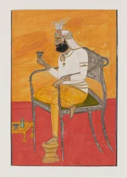 Man Seated in European-Type Chair