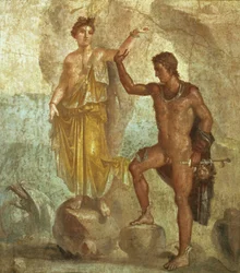 Perseus Freeing Andromeda, from the House of Castor and Pollux, Pompeii, 4th Decorative Style, c.50-79 AD