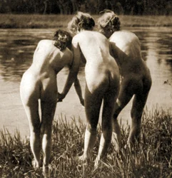 Three Graces, a Female Nude Trio