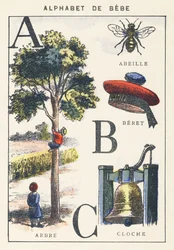 Tree, bee, beret, bell