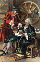 An Optician (manufacturer of glasses) in 1745