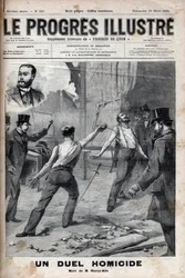 A homicide duel - On 1 March 1895, a duel with the spear between two members of the Committee of French Africa, who were previously good comrades, Alfred Le Chatelier and Hippolyte Percher, alias Harry Alis