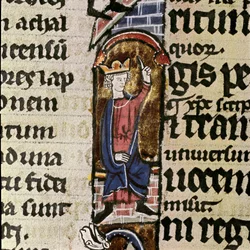 A king assisting in the reconstruction of the temple of Jerusalem (Detail)