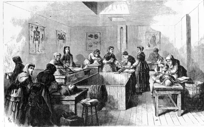 A morgue in the United States in 1890
