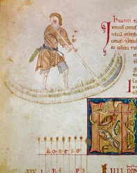 A peasant mowing the grass, month of June