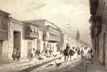 A Street in Valladolid in Lima, Peru.