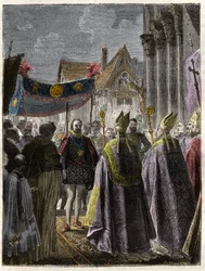 Abjuration of Henry IV and conversion to Catholicism at St. Denis on 15th July