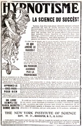 Advertising for a book of hypnosis - in 
