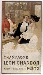 Advertising poster for Léon Chandon champagne, late 19th century