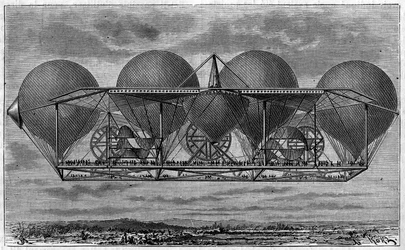 Airship project of inventor Ernest Petin