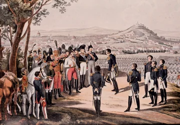 Allies of Prussia Under Schwartzenberg Defeated French Under Marmont/Mortier (engraving)
