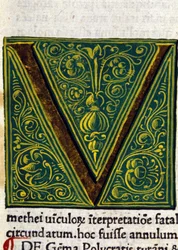 Alphabet: miniaturized letter V