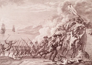 American Revolutionary War: The Invasion of Dominica by the French army on 7 September 1778