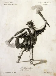 Andrea Nozzari (1775-1832) in the role of Polifegonte in Il sogno di Partenope by Giovanni Simone Mayr (Johann Simon Mayr) (1763-1845) - Naples, Teatro San Carlo