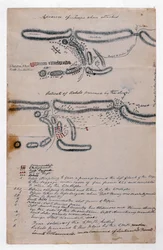 Annotated sketch map of the Battle of Boomplaats, 29 August 1848