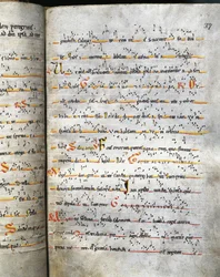 Antiphonary Page of the 12th Century. Barcelona, Monistrol de Montserrat. Monastery of Montserrat