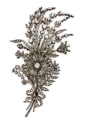 Antique Diamond Floral Corsage Brooch