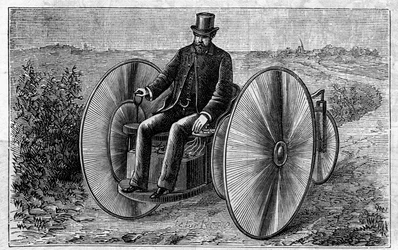 Application of Faure batteries: electric tricycle moving through the accumulator