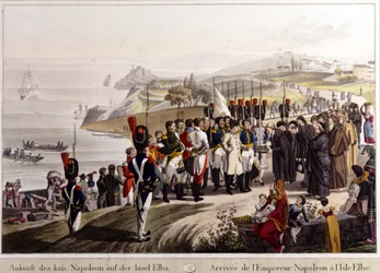 Arrival of Napoleon to Elba Island