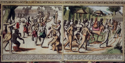 Dance of the Indigenous, Detail of the Map of the Guinee