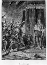 Assassination of Coligny by several men (Gaspard de Châtillon, Sire de Coligny)