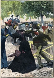 Assassination of Empress Elisabeth of Austria (Sissi) by Italian Anarchist Luigi Lucheni in Geneva in 1898