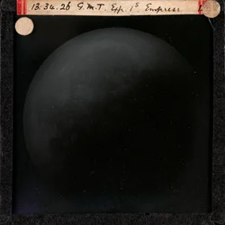 Astronomical Glass Plate Slide of the Moon Lunar Eclipse (1910)